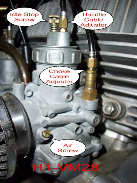 Unblock idle jets. . Kawasaki bayou 220 air fuel mixture screw adjustment